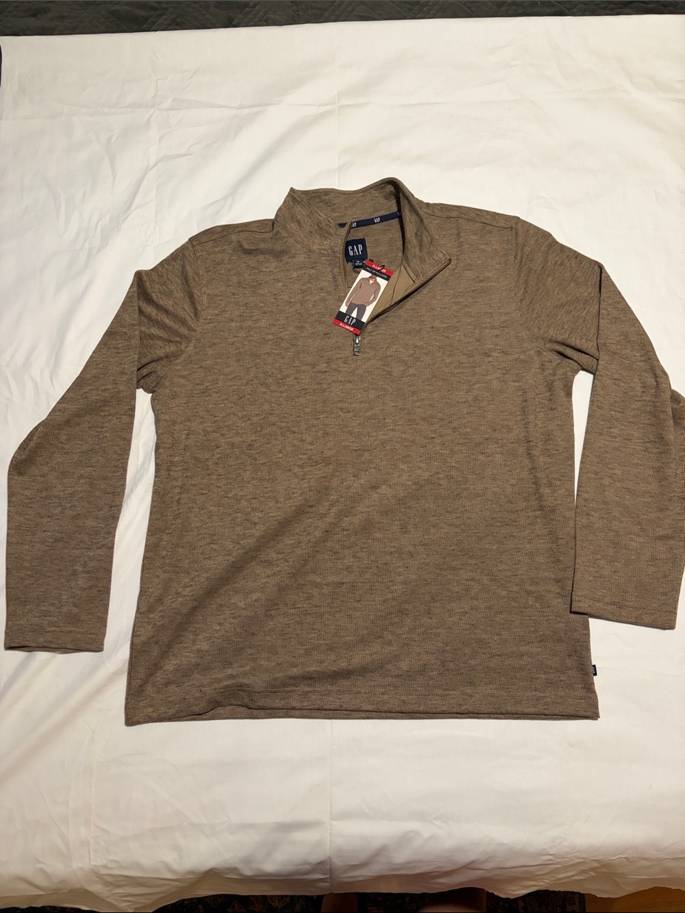 GAP Brown Half Zip Pullover Cinchilla Fleece
